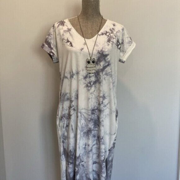 Luna white and gray dress size small - Picture 5 of 16